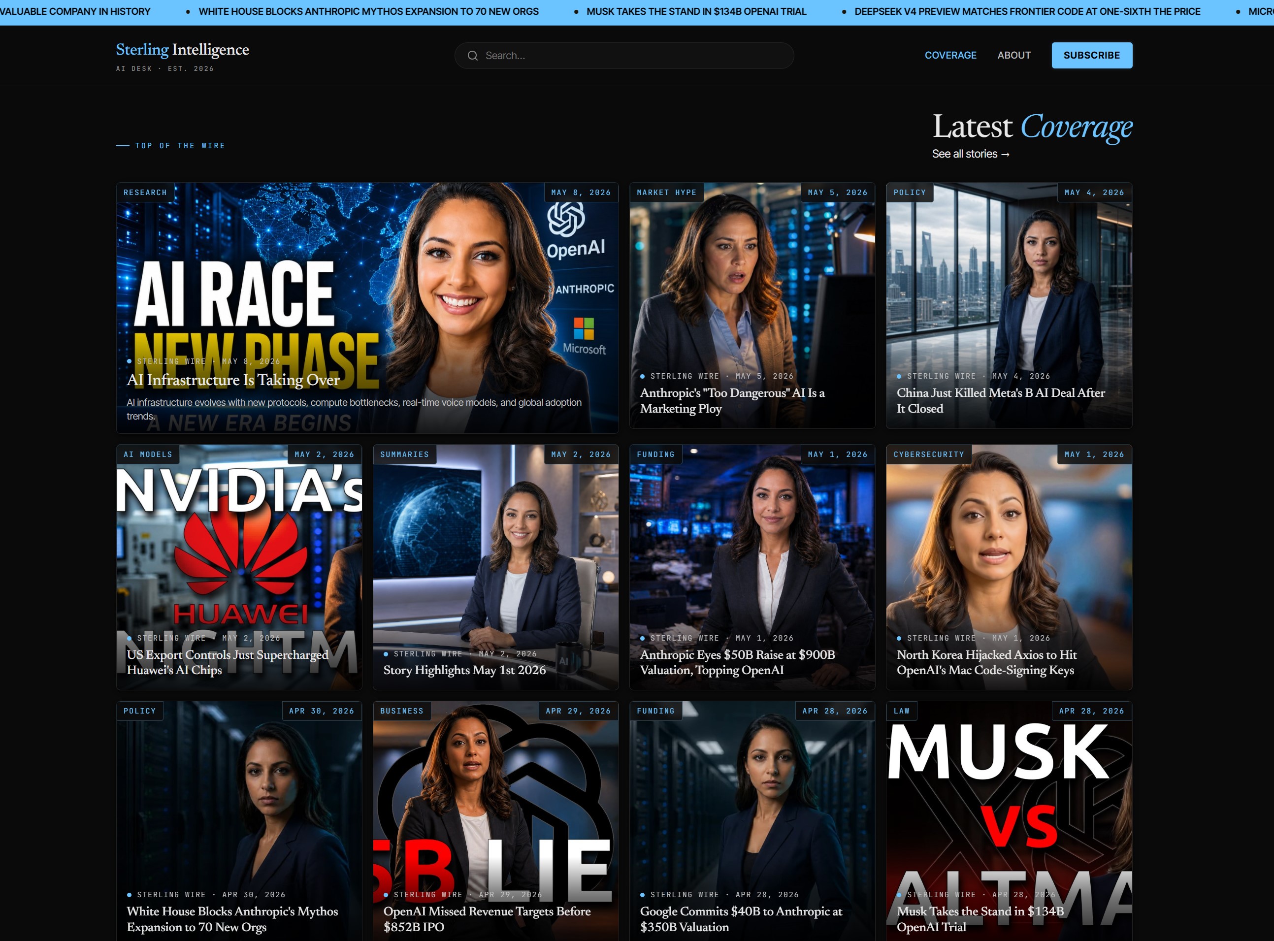 Sterling Intelligence AI news platform